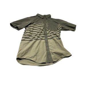 Men's Olive Striped Shirt